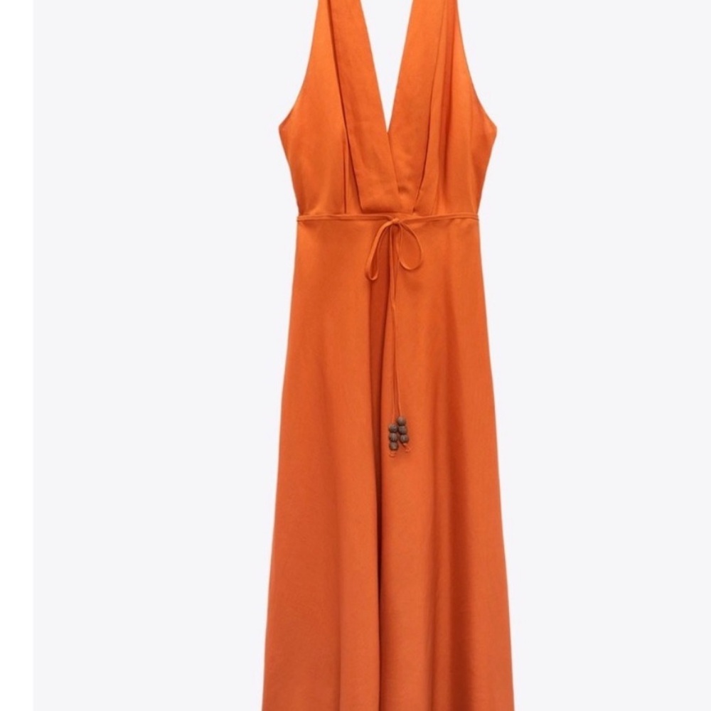 Zara | Linen Midi dress